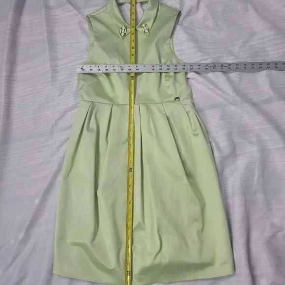 Mangano Green Satin Midi Dress, Women's Small - Picture 13 of 15